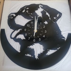 Rottweiler picture doggie design record vinyl clock